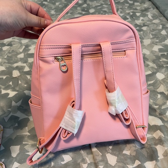 Pink Heart-Patterned Backpack - Picture 2 of 5